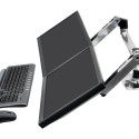 ERGOTRON LX Dual Side-by-Side Arm silver polished aluminium