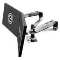 ERGOTRON LX Dual Side-by-Side Arm silver polished aluminium