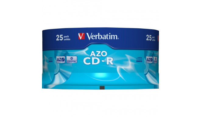 VERBATIM CD-R 80 min. 700 MB 52x 25-pack cakebox DataLife Plus, crystal surface