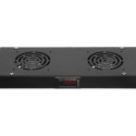 NETRACK 100-005-001-020 Netrack rack-mounted fans 19 2F with cable and thermostat, black