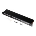 NETRACK 104-07 Netrack patch panel 19 24-ports cat. 6 FTP, with shelf