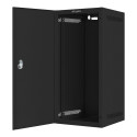 LANBERG Rack cabinet 10inch wall mount 12U 280x310 black with metal door flat pack