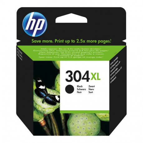 HP 304XL must tindikassett