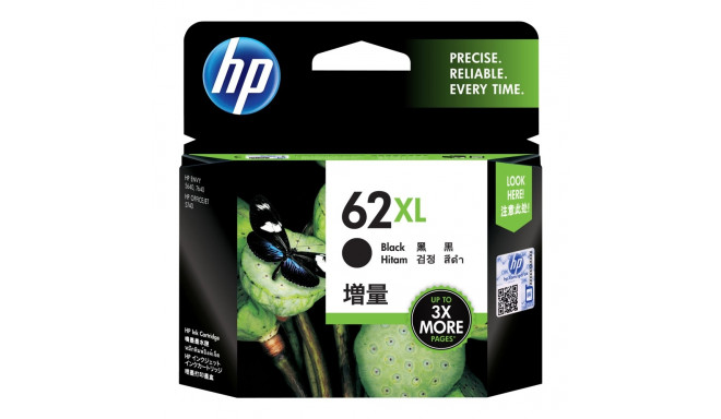 HP 62XL must tindikassett
