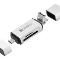 Sandberg mälukaardilugeja USB-C+USB/microUSB