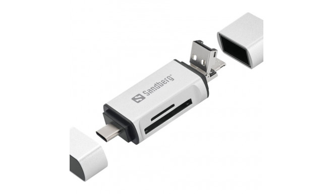 SANDBERG Card Reader USB-C+USB+MicroUSB