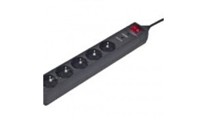 GEMBIRD SPG-5-C-5 surge protector 5 sockets self diagnostic indicator VDE approved german plug power