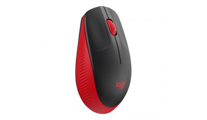 LOGITECH M190 Mouse optical 3 buttons wireless USB wireless receiver red