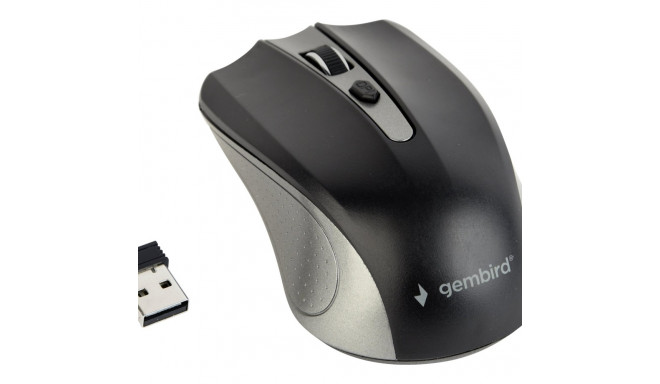 GEMBIRD MUSW-4B-04-GB juhtmevaba optiline hiir 1600DPI nano USB kosmosehall must