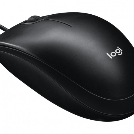 LOGITECH M100 Mouse full size right and left-handed optical 3 buttons wired USB black
