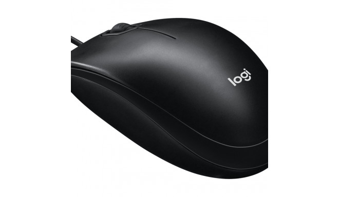 LOGITECH M100 täissuuruses parema- ja vasakukäelistele optiline 3-nupuline juhtmega USB must hiir