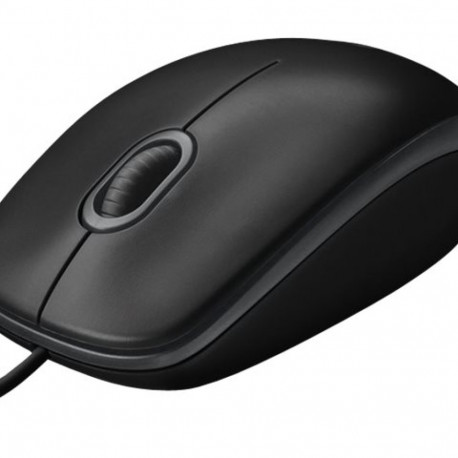 LOGITECH B100 Mouse right and left-handed optical 3 buttons wired USB black