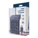 GEMBIRD KPD-U-03 USB numeric keypad black slim 18 keys