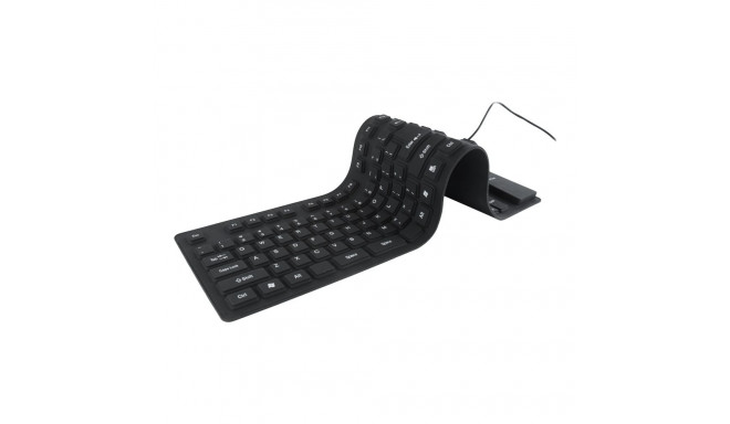 GEMBIRD KB-109F-B Gembird Flexible keyboard, USB + OTG, black color, US layout