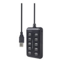 GEMBIRD 10-port USB 2.0 HUB black