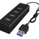 ICYBOX IB-HUB1409-U3 IcyBox 4x Port USB 3.0 Hub, Black