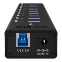 ICYBOX IB-AC6110 IcyBox 10 x Port USB 3.0 Hub with USB charge port, Black