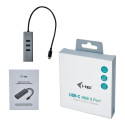 I-TEC USB-C Metal 3-Port HUB with Gigabit Ethernet Adapter 1x USB-C to RJ-45 3x USB 3.0 Port LED-Anz
