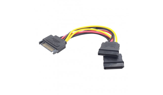 GEMBIRD CC-SATAM2F-01 Gembird cable power SATA 15 pin -> 2x SATA HDD - straight