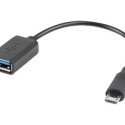 LANBERG adapter micro USB M USB-A F 2.0 0.15m OTG black