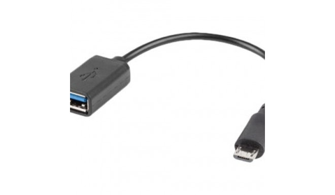 LANBERG adapter micro USB M USB-A F 2.0 0.15m OTG must