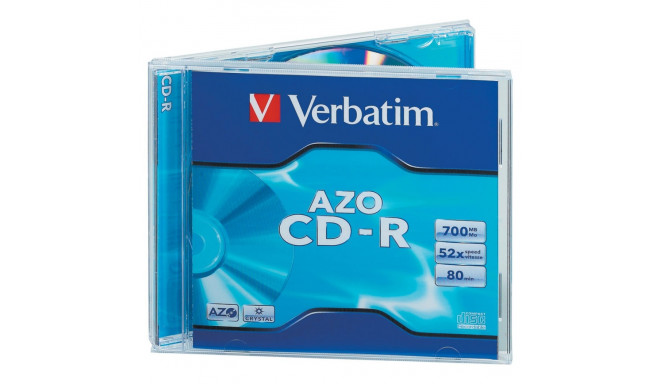 VERBATIM 43327 CD-R Verbatim jewel case 10 700MB 52x Crystal DataLife+ AZO