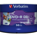 VERBATIM 50xDVD+R double layer 8,5GB 8x Spindel wide inkjet printable surface