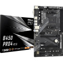 ASRock emaplaat B450 PRO4 R2.0 AM4 DDR4 4xSATA 1xM.2 ATX MB