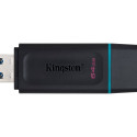 Kingston mälupulk 64GB DataTraveler Exodia USB 3.2, must/türkiisinine