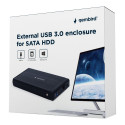 GEMBIRD EE3-U3S-3 HDD external enclosure Gembird for 3.5 SATA - USB 3.0, Aluminium, Black