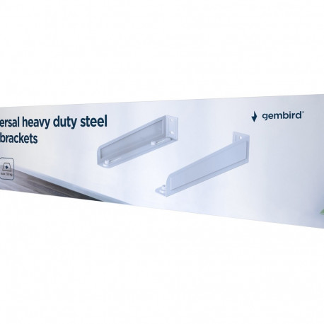 GEMBIRD WM-U35-01-W Universal heavy duty steel wall brackets 35 kg white
