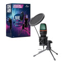 ART CAPACITIVE STANDING MICROPHONE WITH MEMBRANE AC-02 TRIPLE USB LED