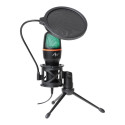 ART CAPACITIVE STANDING MICROPHONE WITH MEMBRANE AC-02 TRIPLE USB LED