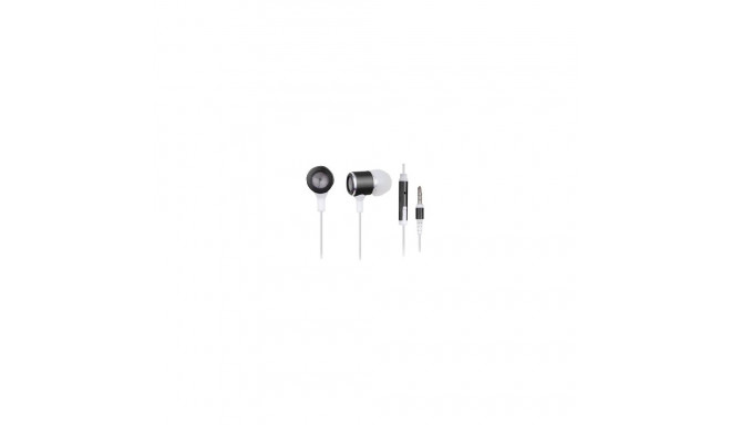 GEMBIRD MHS-EP-001 Gembird  Stereo metal earphones with microphone and volume control, black-white