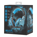 NATEC NFU-0863 Fury Gaming Headset HELLCAT with microphone, LED, 2 x Mini Jack 3,5mm