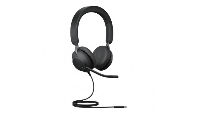 JABRA Evolve2 40 SE UC Stereo Headset on-ear wired USB-C noise isolating Optimised for UC