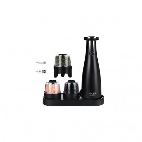 Adler AD 4449B Electric Salt and Pepper Grinder - USB