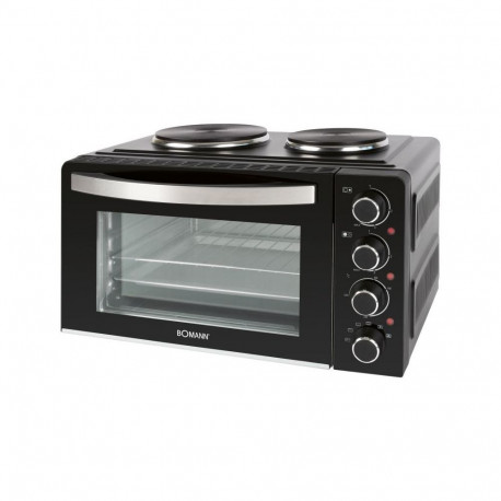 Mini oven with 2 hot plates Bomann