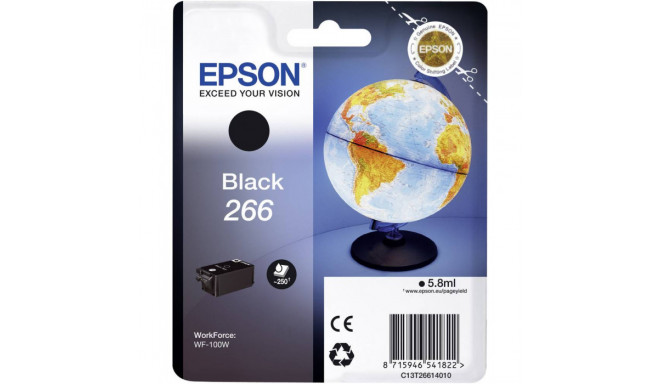 Epson tint 266 WF-100W 5,8ml 250lk, must