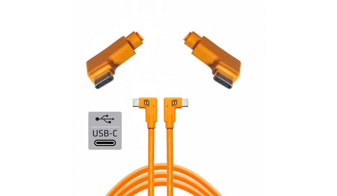 TetherPro USB-C to USB-C 4.6m Dual Right Angle