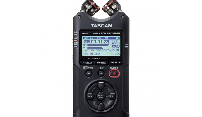 Tascam DR-40X - portable digital recorder with USB interface, 2 x stereo recording