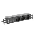 Lülituspaneel Lanberg PDU-03F-0200-IEC-BK