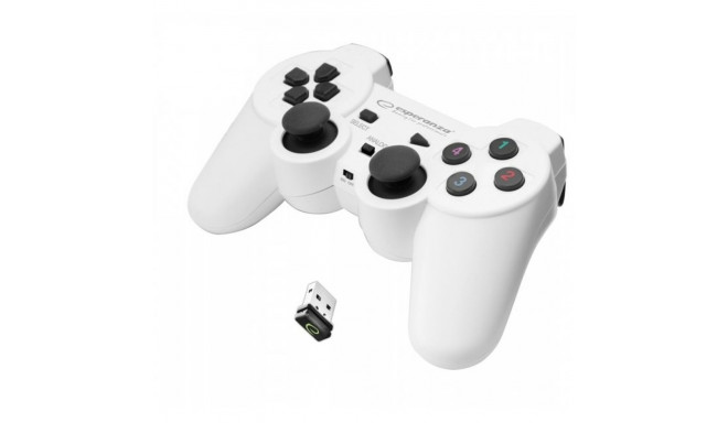 Wireless Gaming Controller Esperanza Gladiator GX600 USB 2.0 White PC PlayStation 3