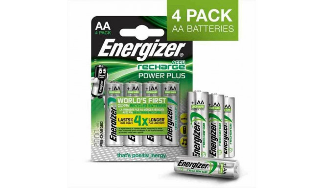 Laetavad Akud Energizer Accu Recharge Power Plus 2000 AA BP4 2000 mAh 1,2 V AA HR6 (4 Ühikut)