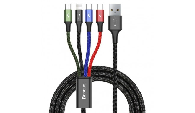 USB-kaabel-Mikro USB, USB-C ja Lightning Baseus CA1T4-B01 Must 1,2 m