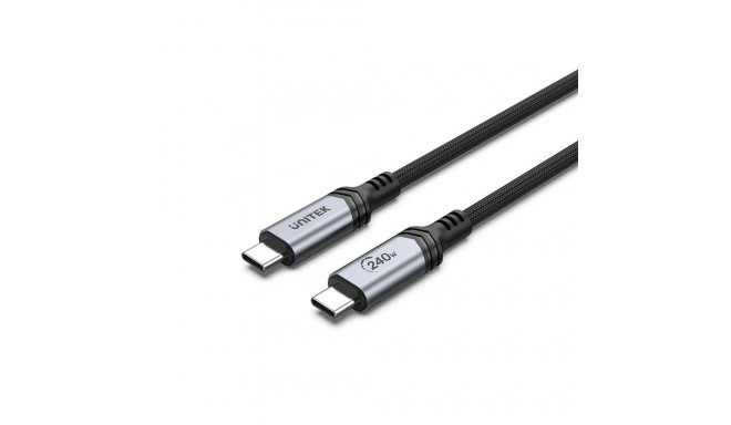 Kaabel USB C Unitek C14110GY-2M Must 2 m