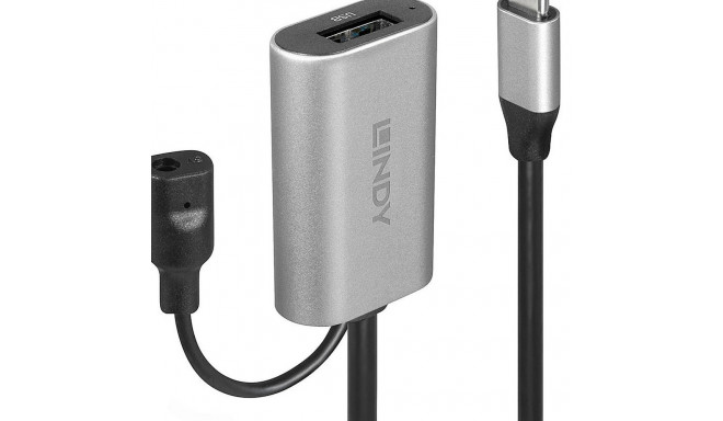 USB-C-kaabel LINDY 43270 5 m Must Hõbedane