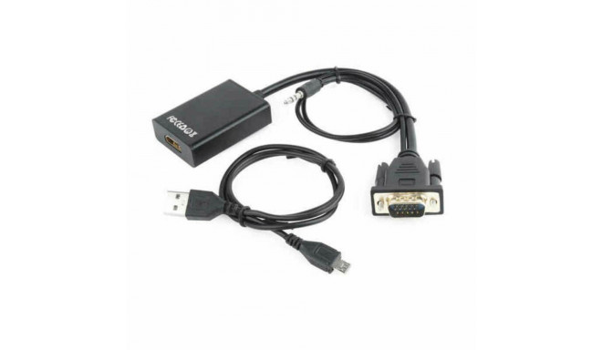 VGA to HDMI Adapter with Audio GEMBIRD A-VGA-HDMI-01 Black