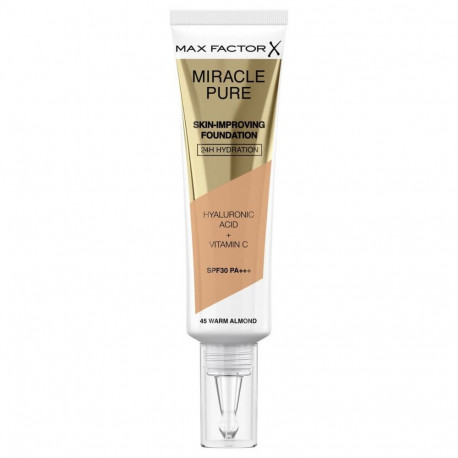 Meigi aluskreem Max Factor Miracle Pure Nº 45 Warm almond Nº 45-Warm Almond Spf 30 30 ml