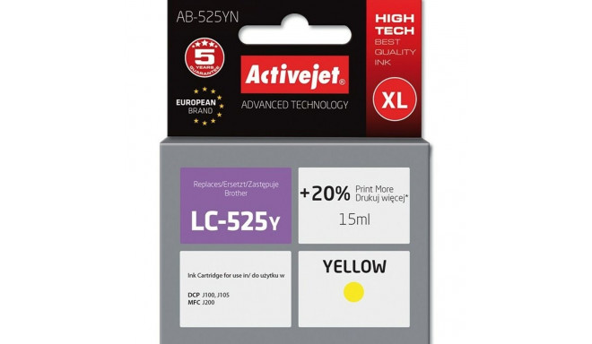Originaalne Tindikassett Activejet AB-525YN Kollane